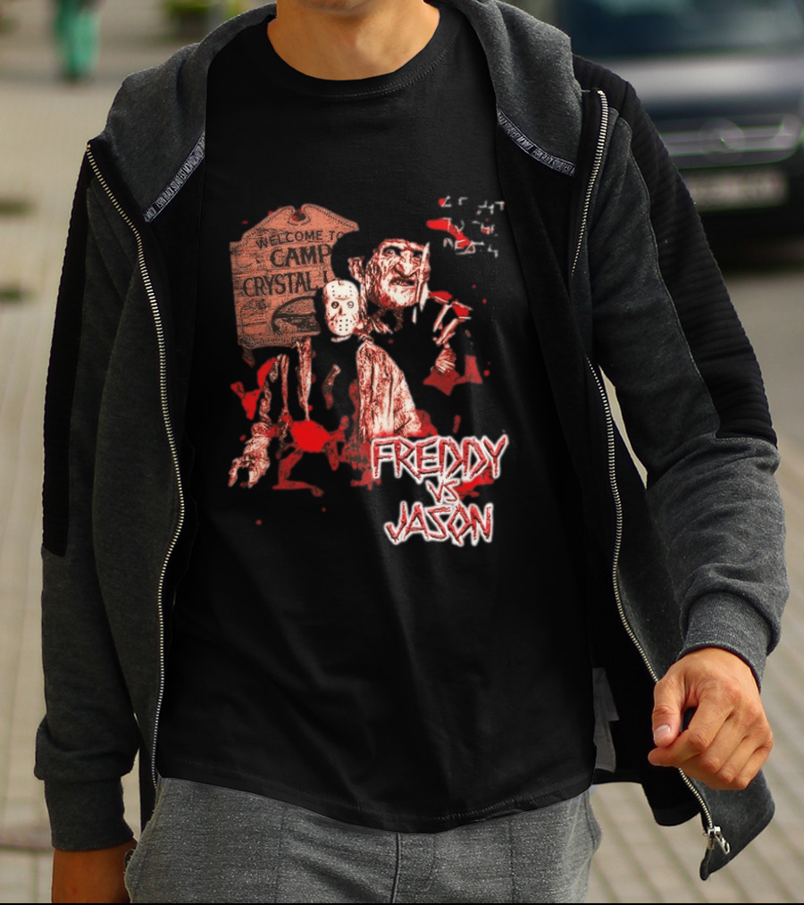 Freddy Vs Jason Welcome To Camp Crystal Lake Halloween T-Shirt