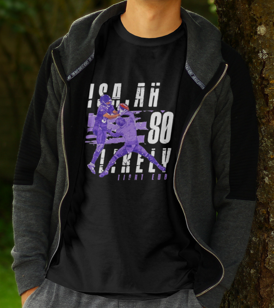 Baltimore Ravens Isaiah Likely 80 Tight End Football Player T-Shirt
