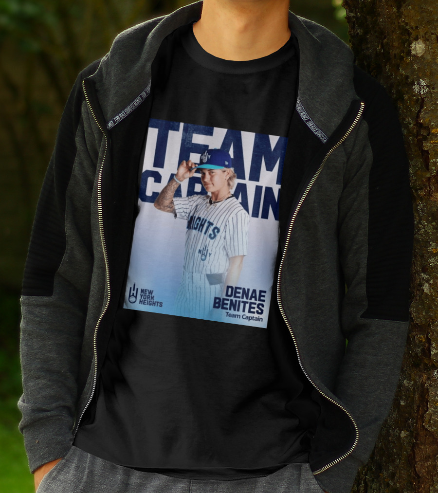 Team Captain Denae Benites New York Heights Baseball Team T-Shirt