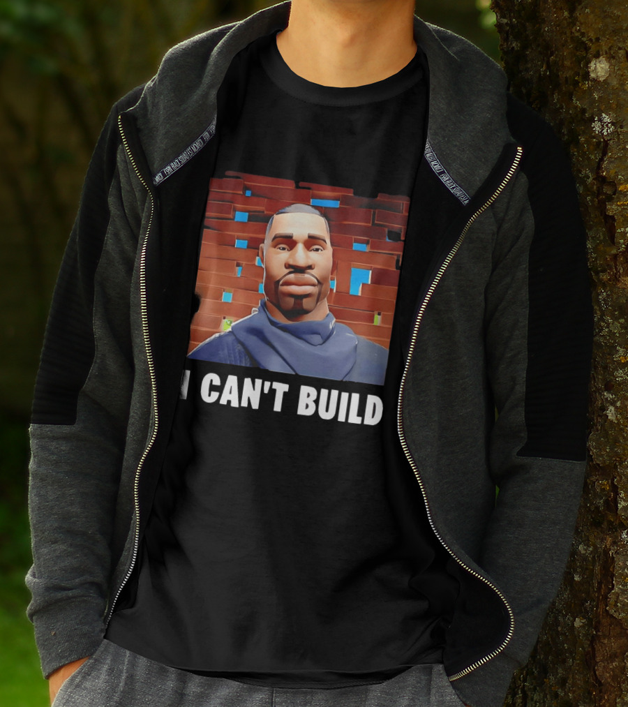 I Can't Build Fortnite Character Brick Wall T-Shirt