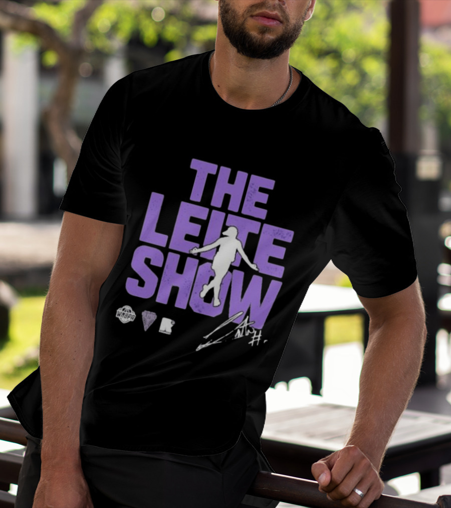 The Leite Show WNBPA Signature Purple Basketball T-Shirt
