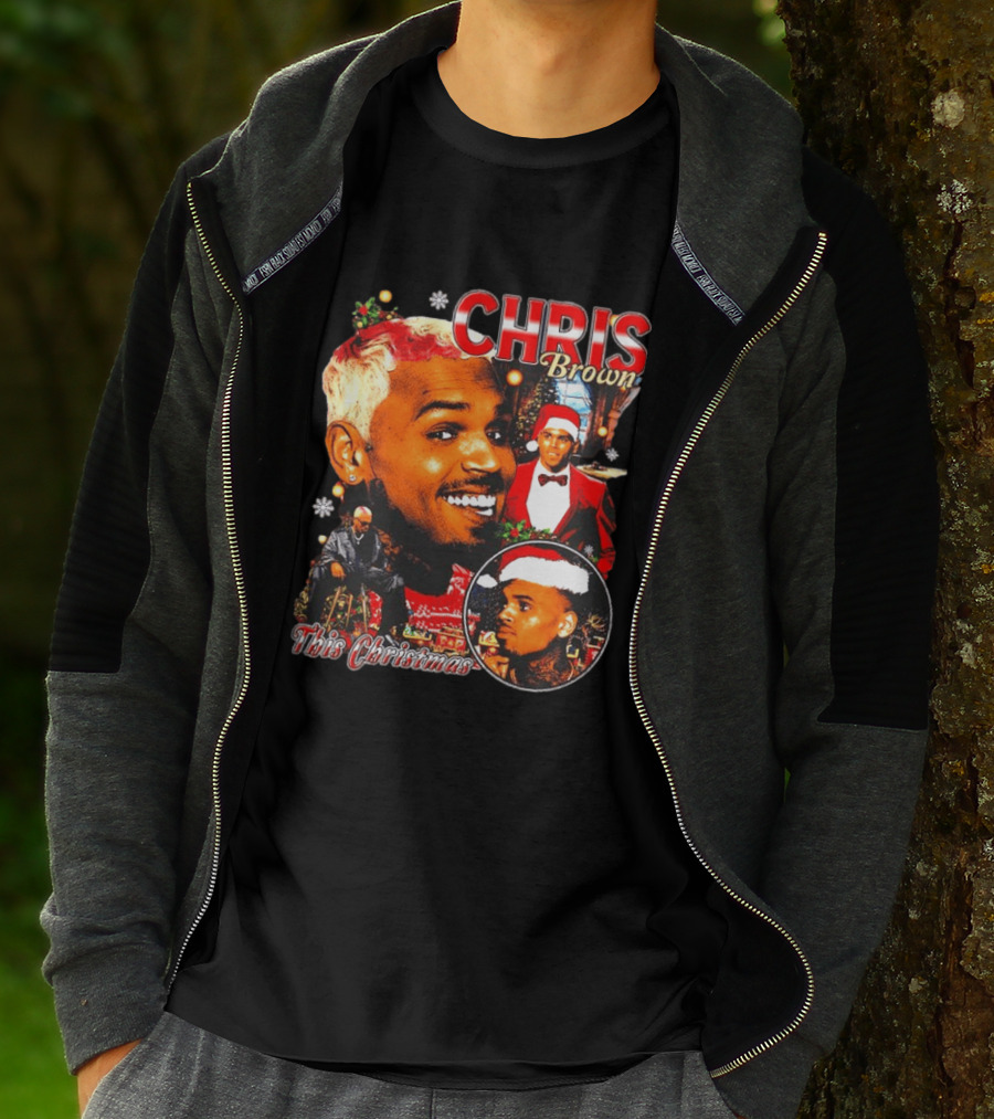Chris Brown Holiday Festive Santa Hat This Christmas Celebration T-Shirt