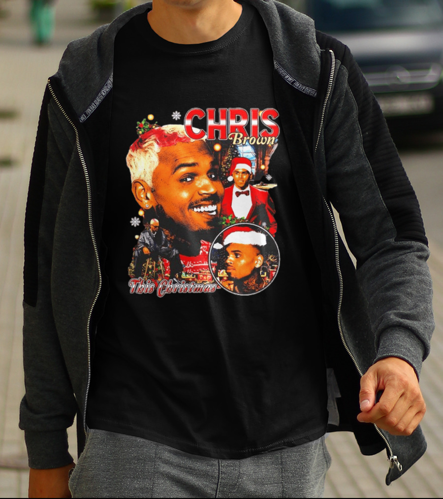 Chris Brown Holiday Festive Santa Hat This Christmas Celebration T-Shirt