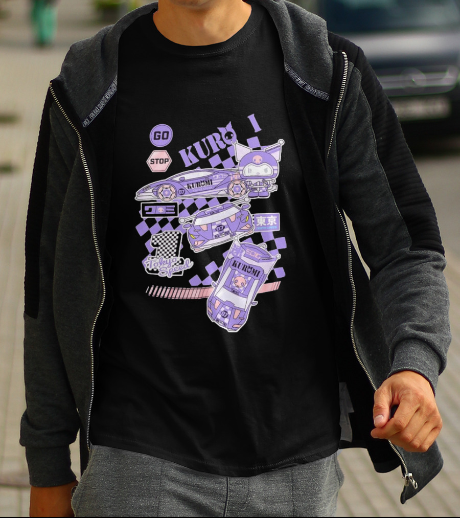 Kuromi Tokyo Speed Racing Number 07 Go Stop T-Shirt