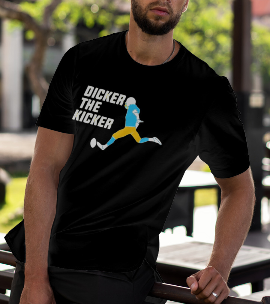 Dicker The Kicker Los Angeles Chargers Football Pose T-Shirt
