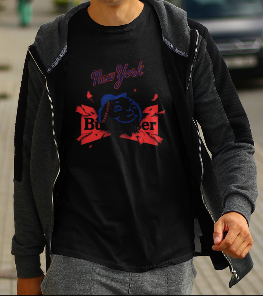 New York Mets Mr Met Budweiser Kings Of Baseball T-Shirt