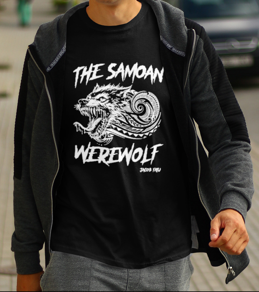 The Samoan Werewolf Jacob Fatu Fierce Tribal Wolf Head T-Shirt
