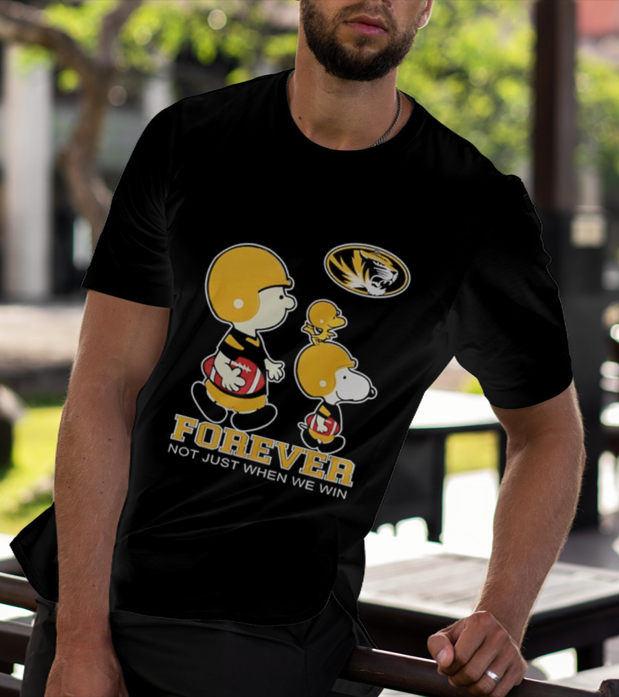 Peanuts Characters Football Mizzou Spirit Forever Not Just When We Win T-Shirt