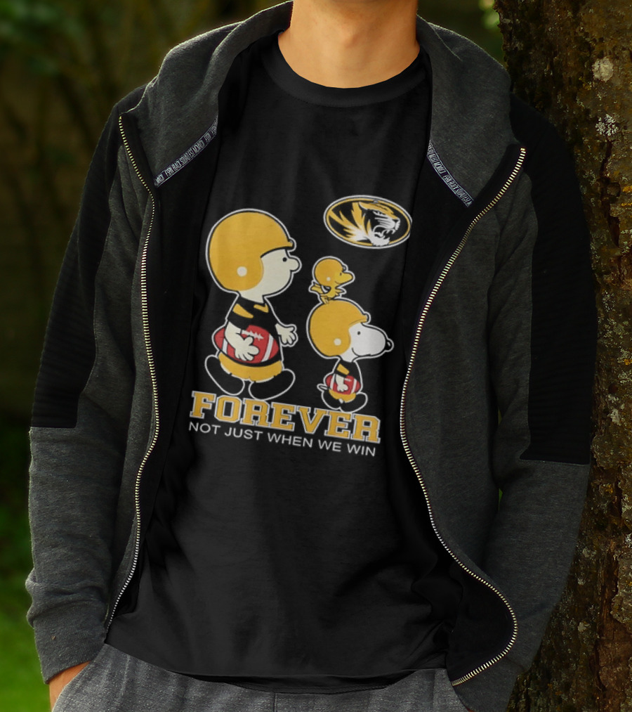 Peanuts Characters Football Mizzou Spirit Forever Not Just When We Win T-Shirt