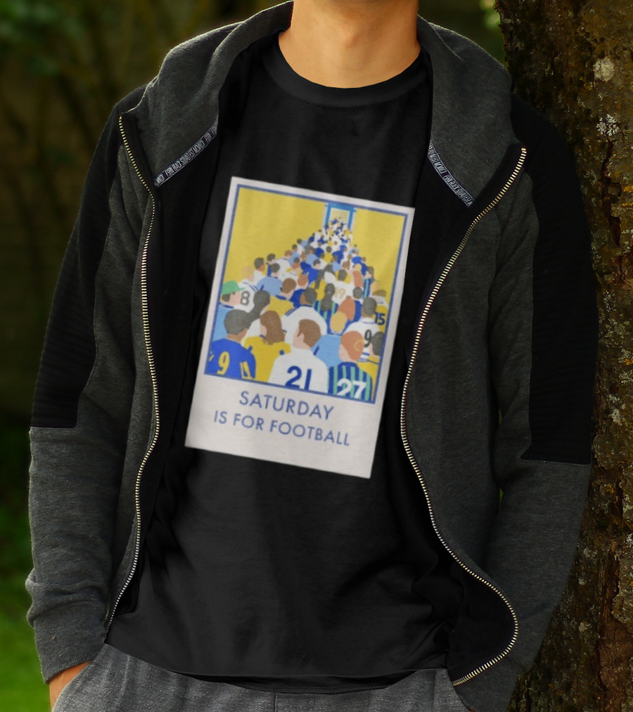 Saturday Is For Football Fans Colorful Player Gathering T-Shirt