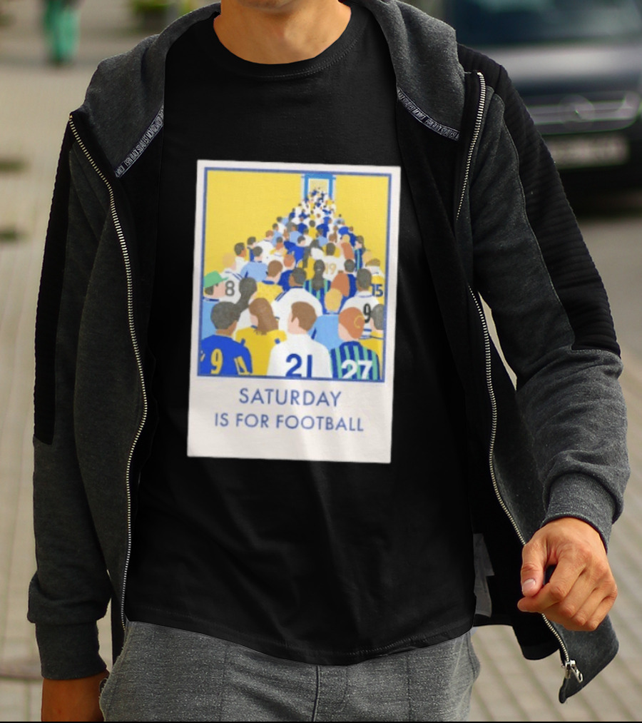 Saturday Is For Football Fans Colorful Player Gathering T-Shirt