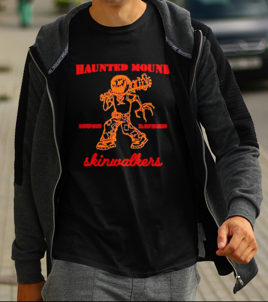 Haunted Mound Skinwalkers Creepy Figure Monster Scary T-Shirt