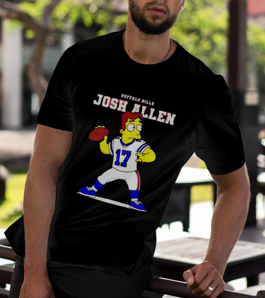 Simpson Springfield Josh Allen Buffalo Bills Football 17 T-Shirt