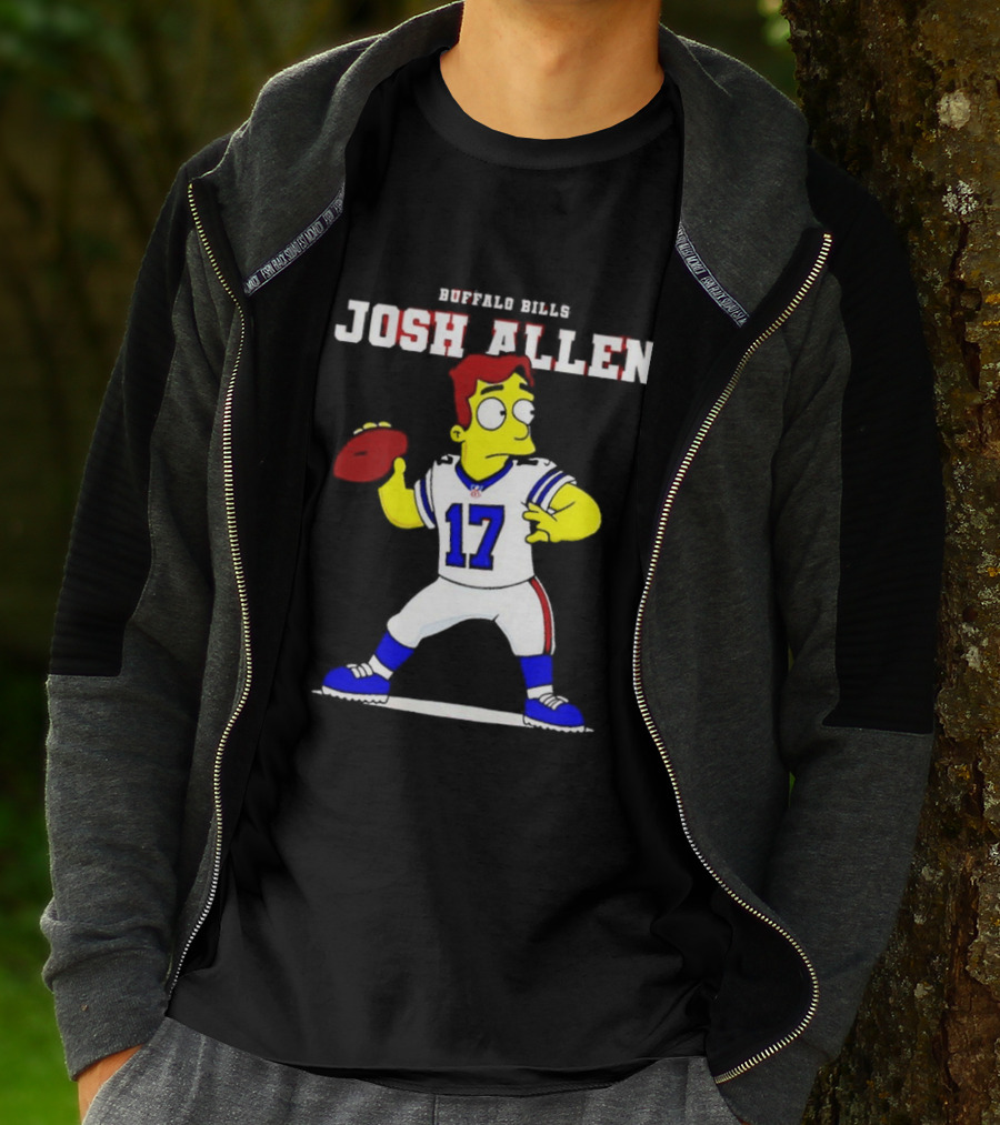Simpson Springfield Josh Allen Buffalo Bills Football 17 T-Shirt
