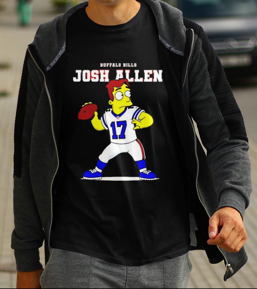 Simpson Springfield Josh Allen Buffalo Bills Football 17 T-Shirt