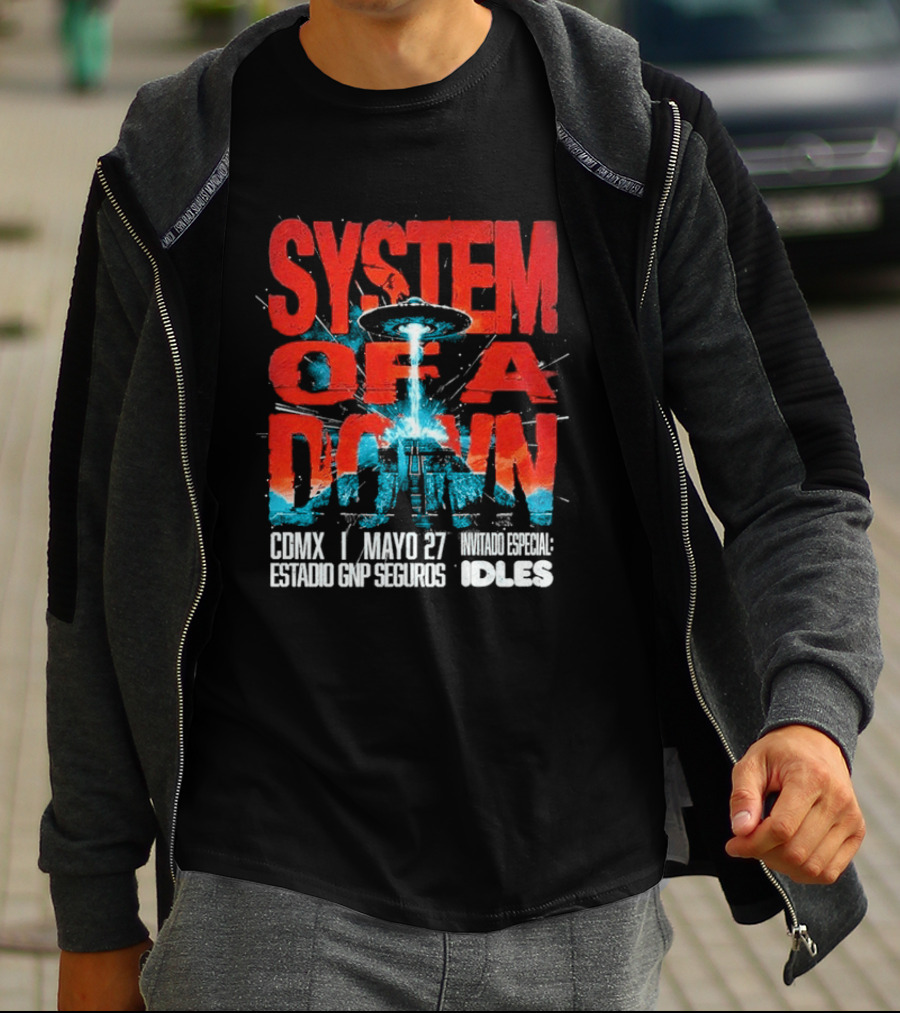 System Of A Down Mexico Tour 2026 CDMX Estadio GNP Seguros May 27 IDLES T-Shirt