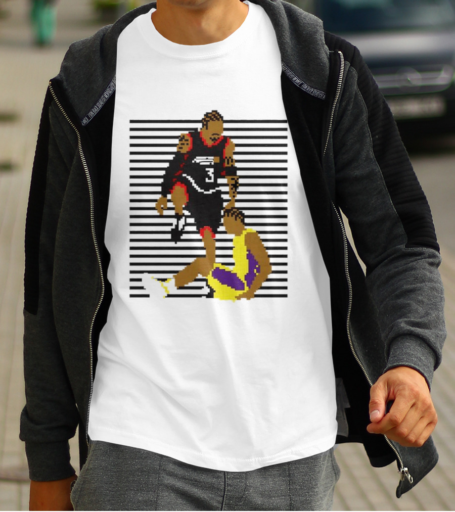 16 Bit Allen Iverson Steps Over Tyronn Lue Basketball Iconic Moment NBA Fans T-Shirt