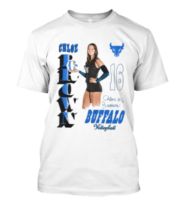 Chloe Brown Buffalo Volleyball Player Number 16 T-Shirt