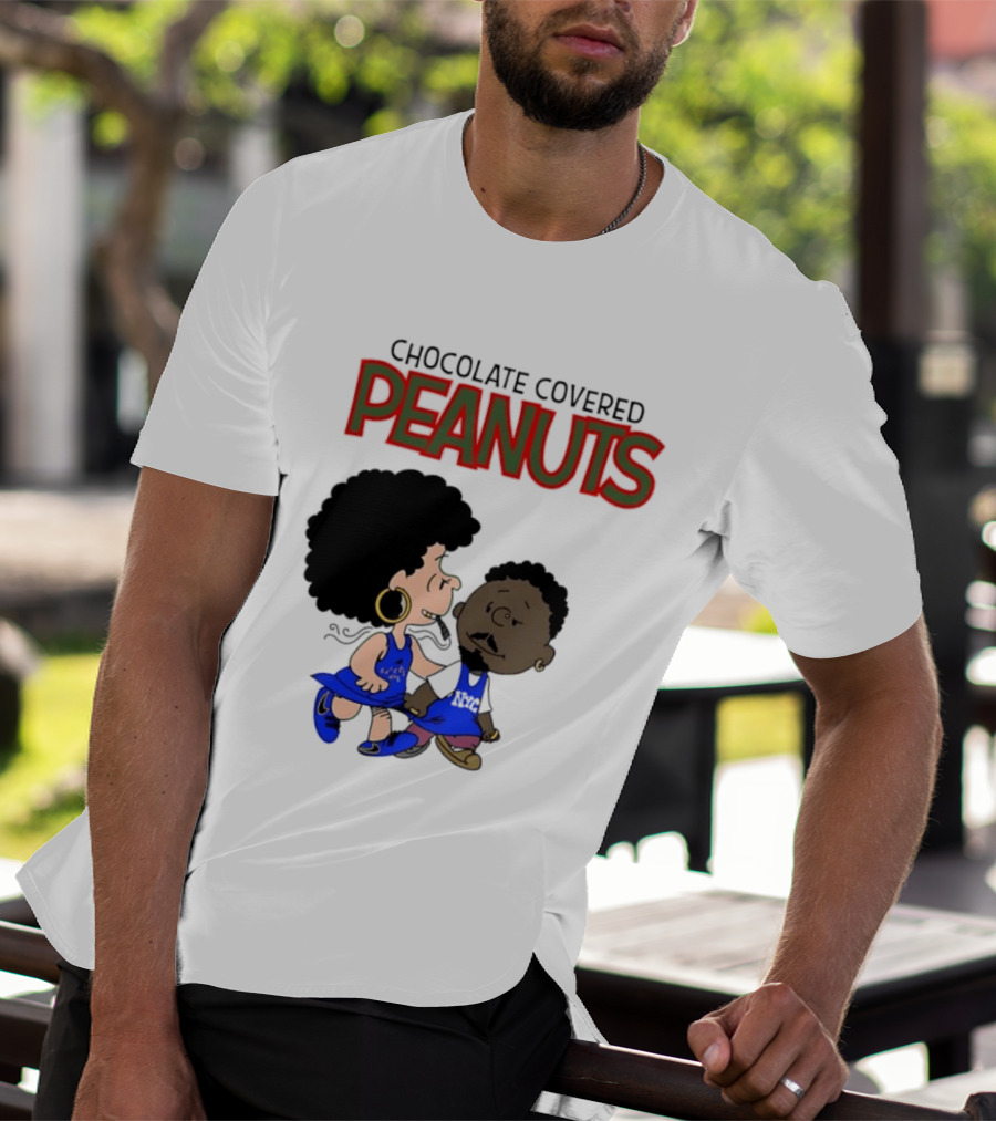 Chocolate Covered Peanuts Characters In Knicks Jerseys T-Shirt
