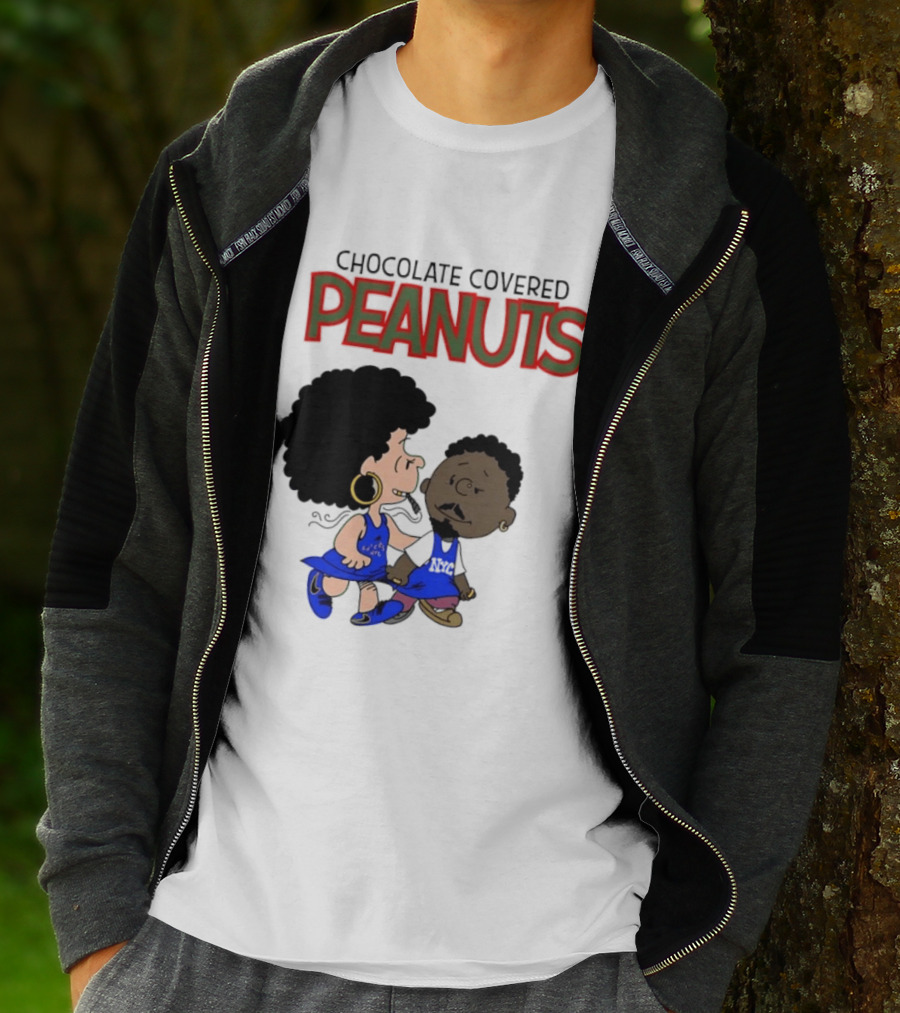 Chocolate Covered Peanuts Characters In Knicks Jerseys T-Shirt