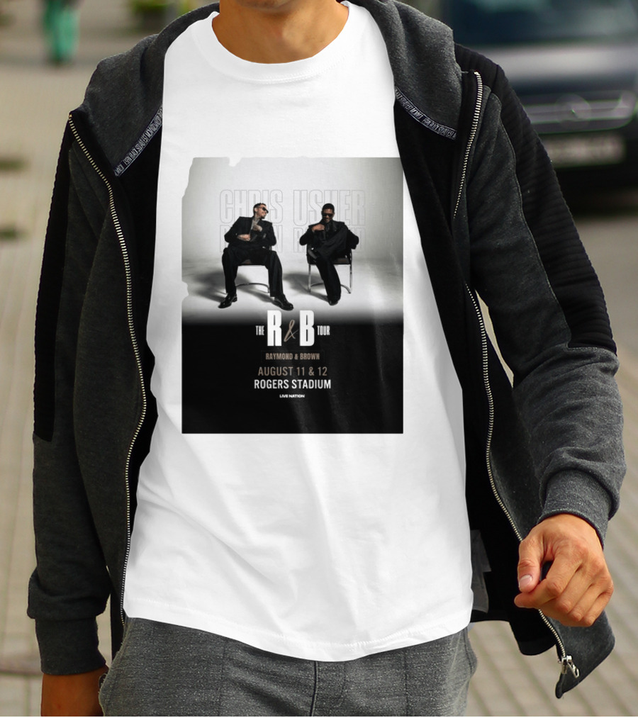 The R&B Tour Chris Usher Raymond Brown August 11 12 Rogers Stadium Live Nation T-Shirt