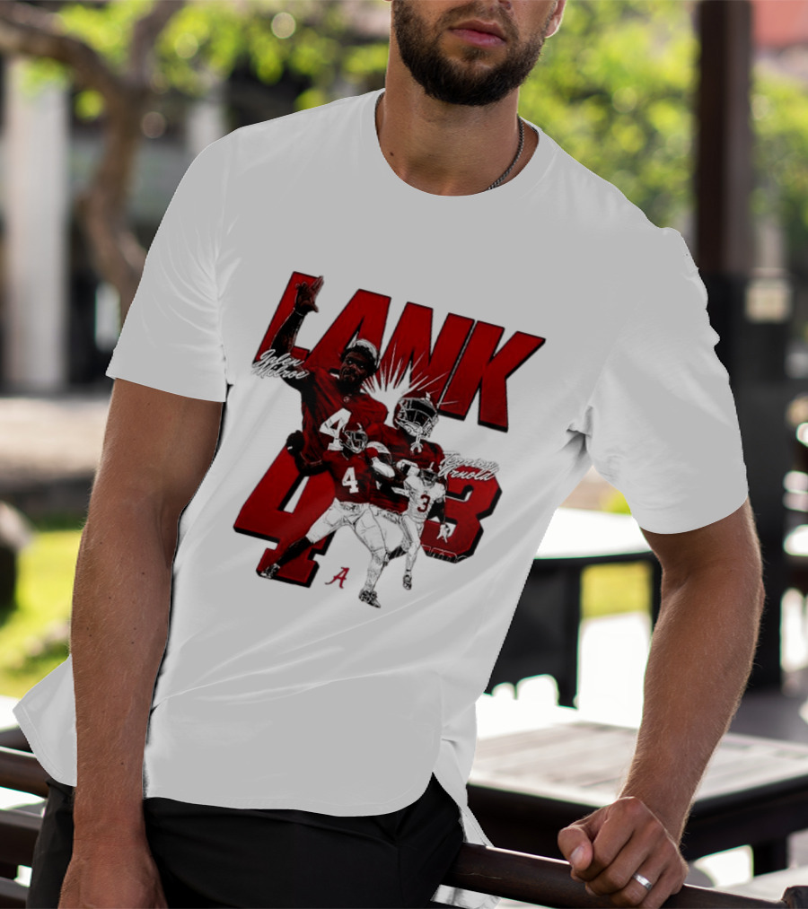 Alabama Crimson Tide Jalen Milroe Terrion Arnold Lank 4th 3 Football Caricature T-Shirt