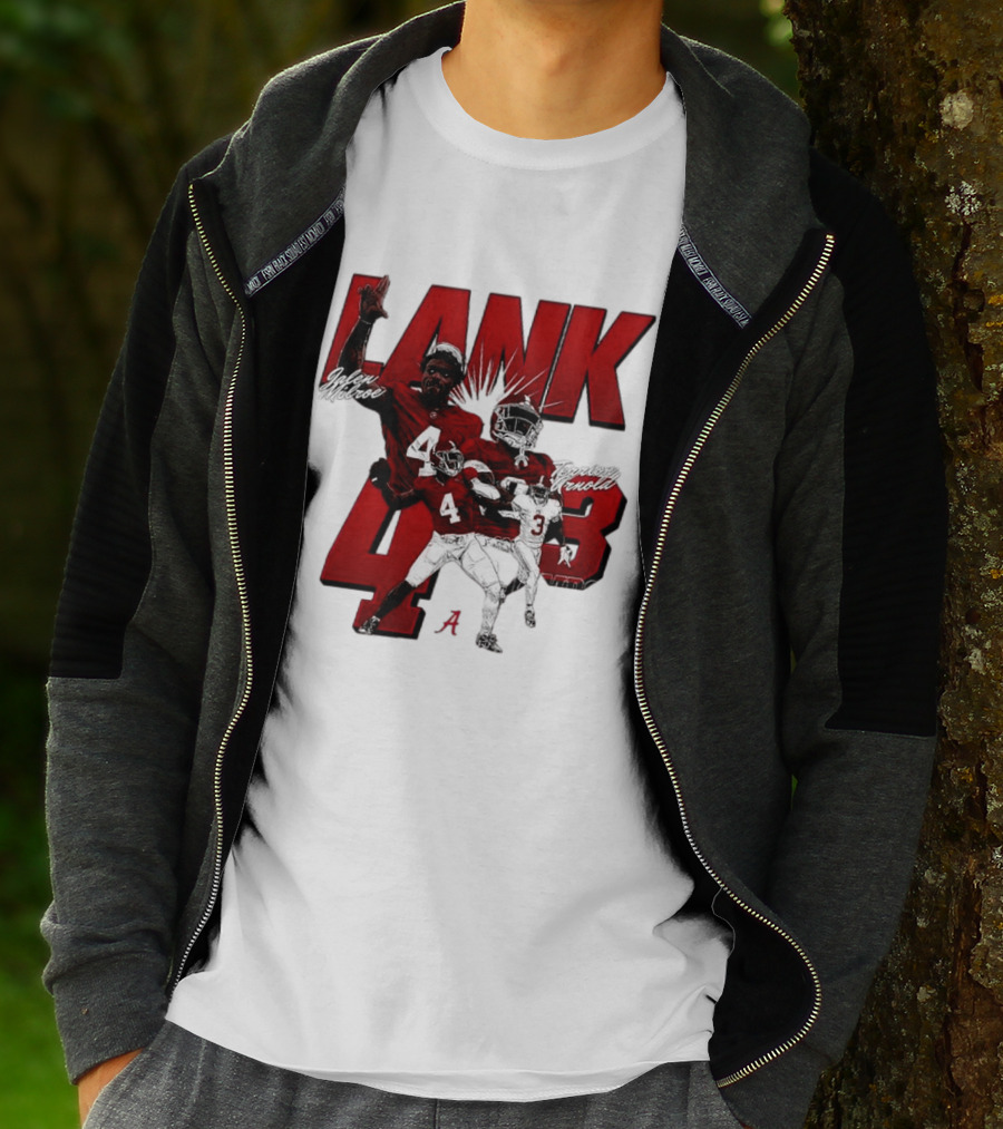 Alabama Crimson Tide Jalen Milroe Terrion Arnold Lank 4th 3 Football Caricature T-Shirt