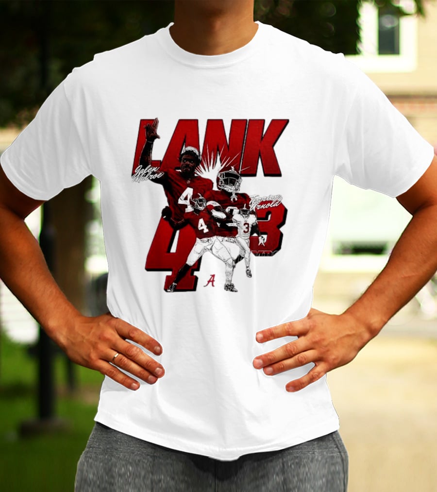 Alabama Crimson Tide Jalen Milroe Terrion Arnold Lank 4th 3 Football Caricature T-Shirt