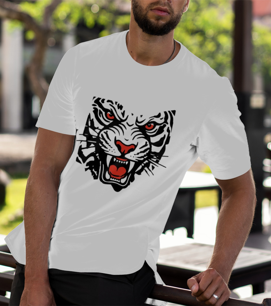 Clemson Tigers Head Clemson University Fierce Tiger Face T-Shirt