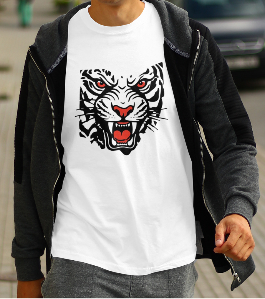 Clemson Tigers Head Clemson University Fierce Tiger Face T-Shirt