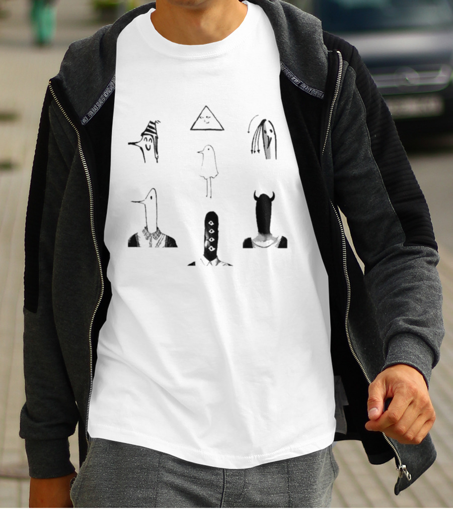Oyasumi Punpun All Forms Minimalist Characters Collection T-Shirt
