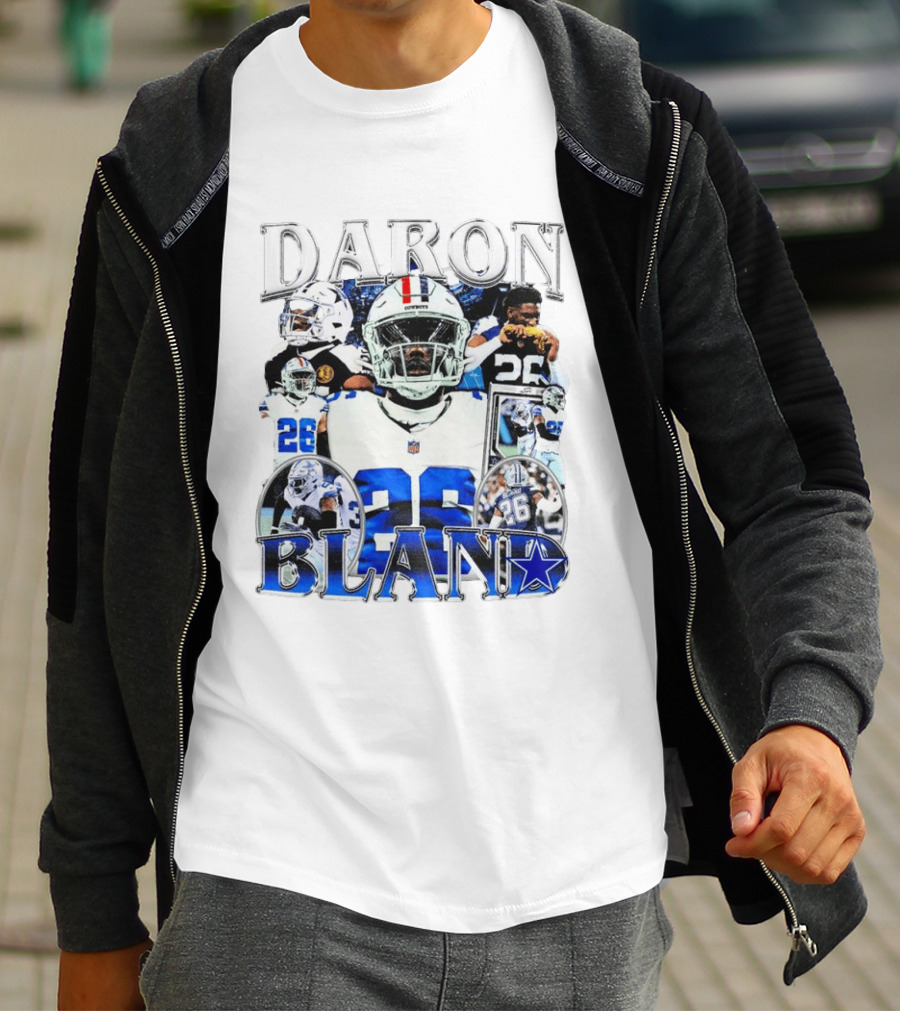 Daron Bland Dallas Cowboys 26 NFL Star Player Collage T-Shirt