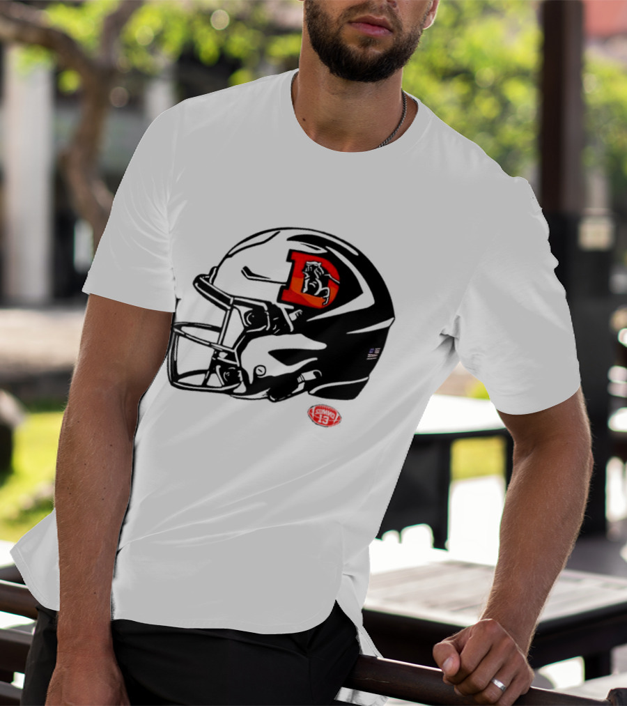 Denver Broncos Vintage D Snowcapped Helmet T-Shirt