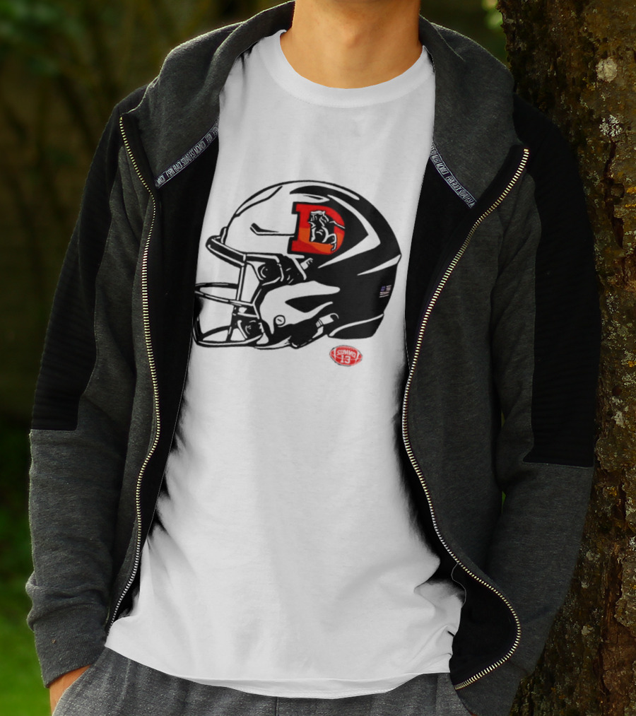 Denver Broncos Vintage D Snowcapped Helmet T-Shirt