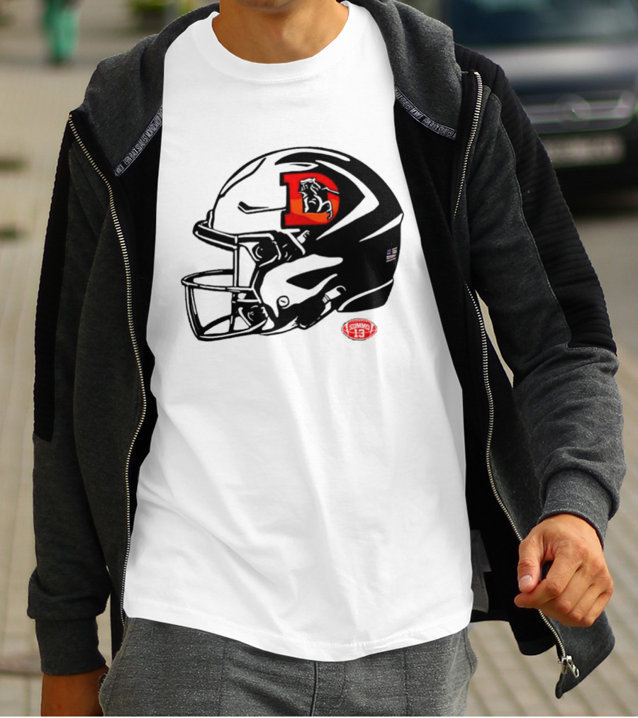 Denver Broncos Vintage D Snowcapped Helmet T-Shirt