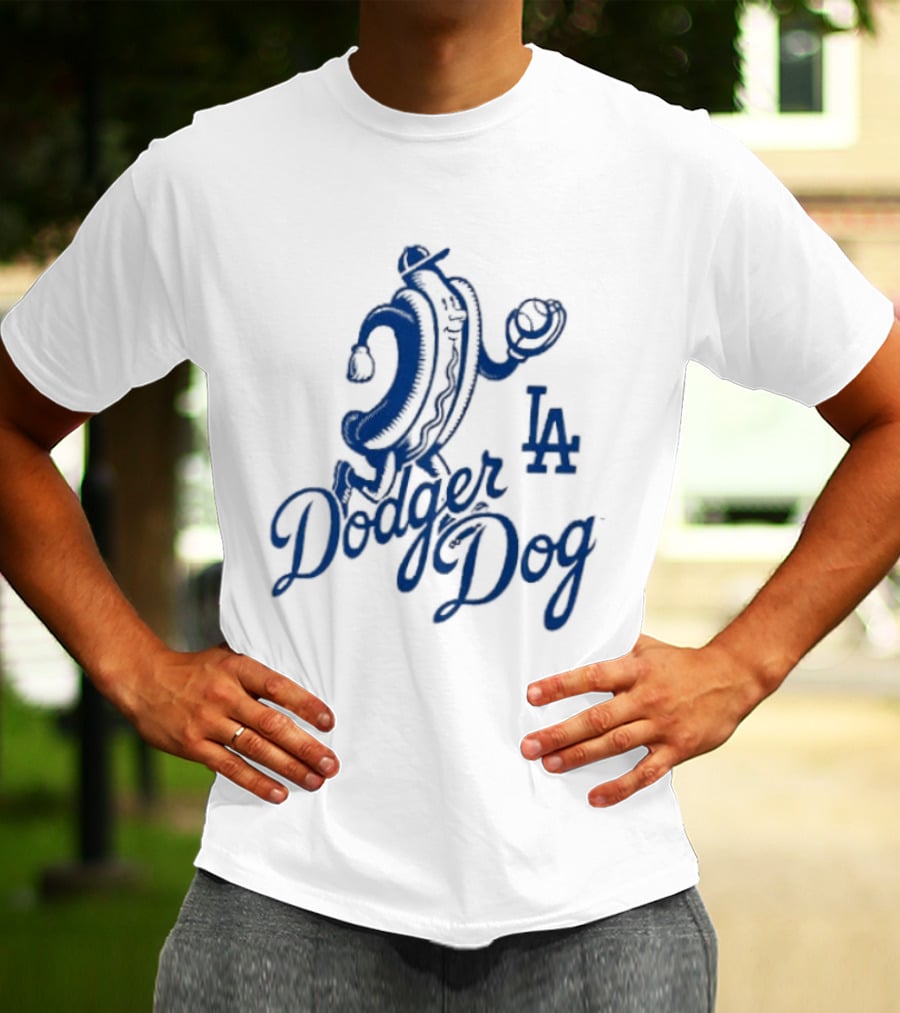Dodger Dog LA Dodgers Hot Dog Baseball T-Shirt