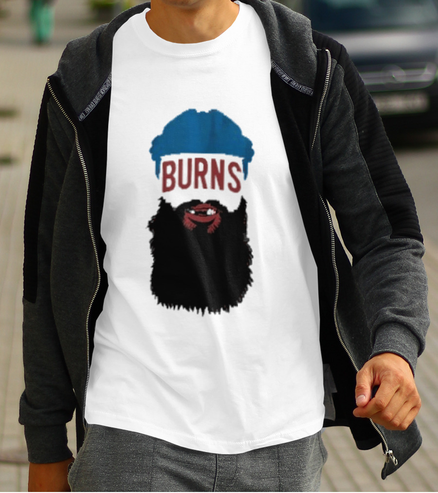 Brent Burns Beard Blue And Red Text Colorado Hockey Fan T-Shirt