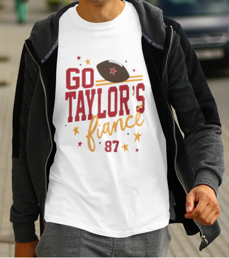 Go Taylor's Fiancé 87 Football Stars And Stripes T-Shirt
