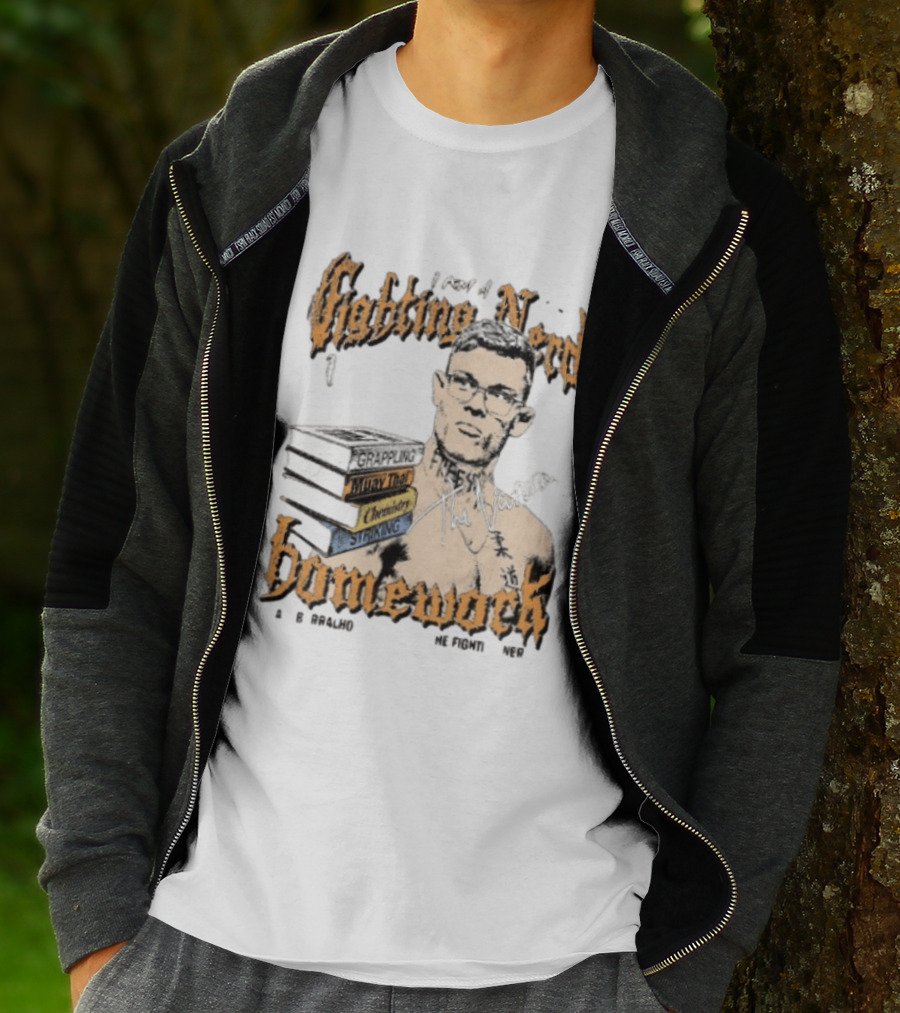 Caio Borralho Fighting Nerd Grappling Muay Thai Chemistry Homework Natural MMA T-Shirt