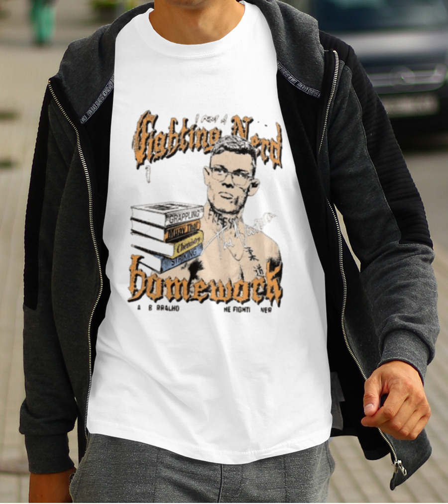 Caio Borralho Fighting Nerd Grappling Muay Thai Chemistry Homework Natural MMA T-Shirt