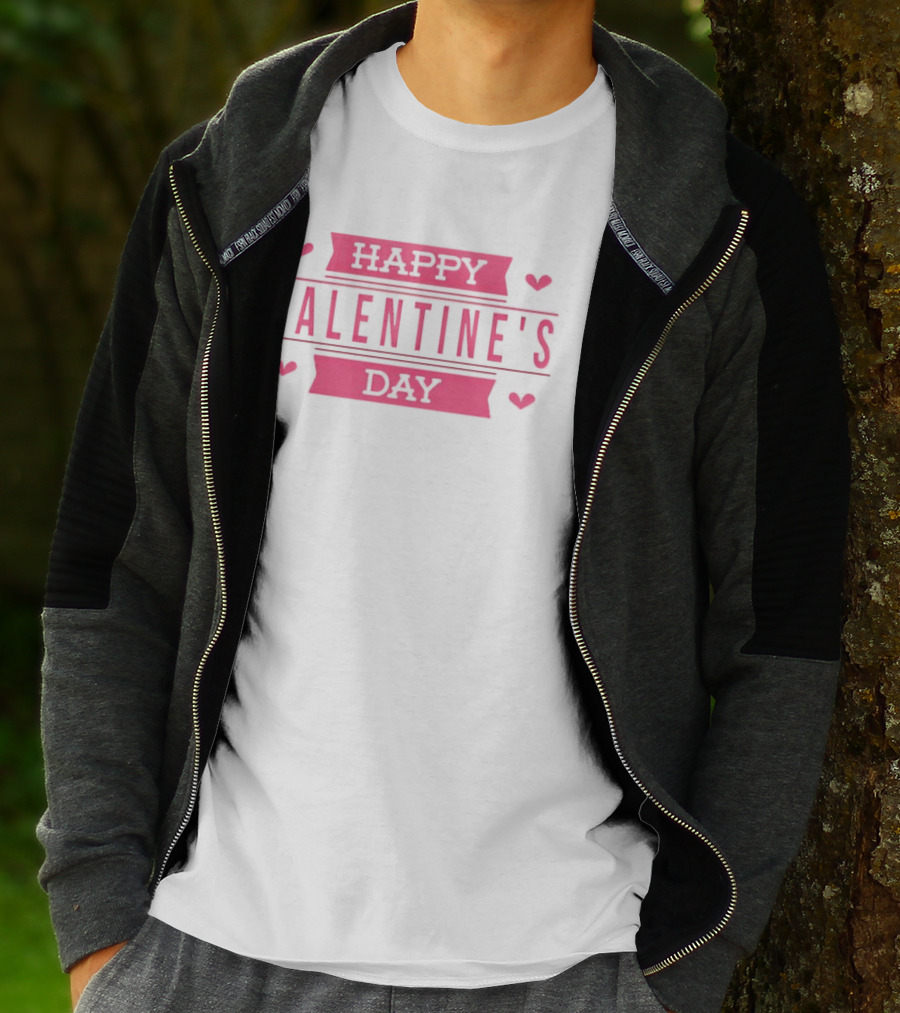 Happy Valentine's Day Pink Hearts Celebration T-Shirt