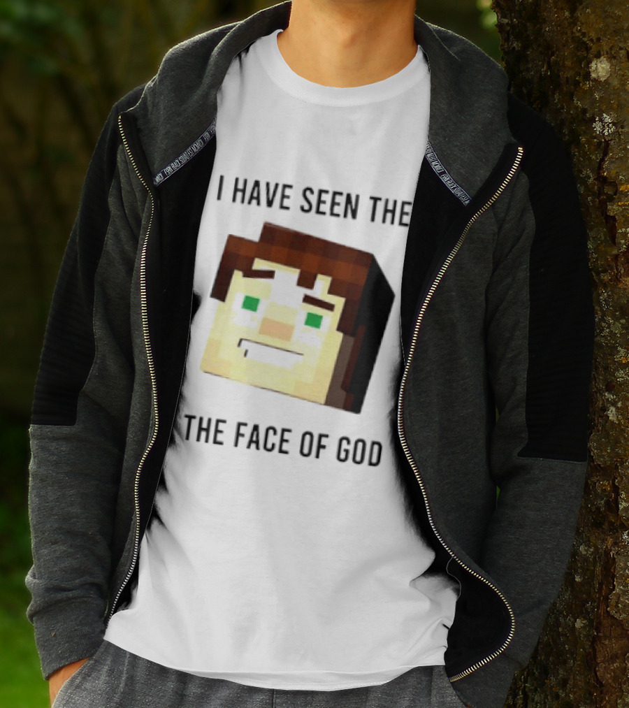 I Have Seen The Face Of God Minecraft Style Pixel T-Shirt