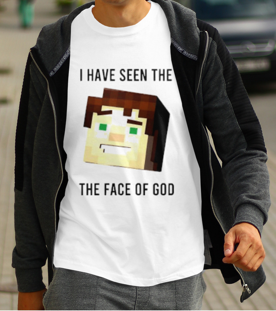 I Have Seen The Face Of God Minecraft Style Pixel T-Shirt