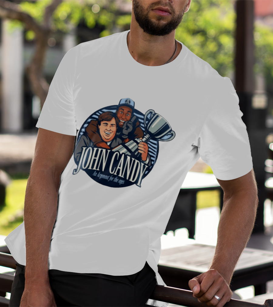 John Candy CFL Argonaut Icon Holding Trophy T-Shirt