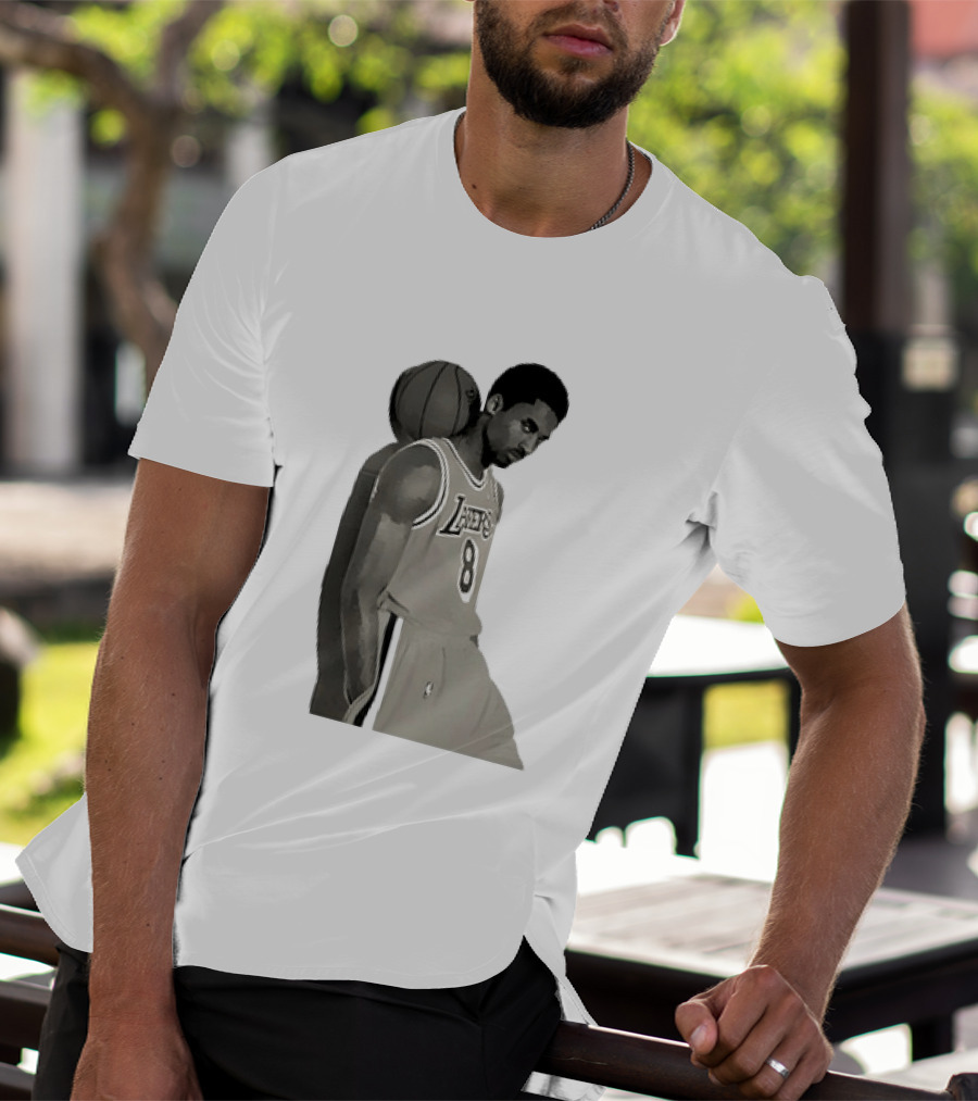 Kobe Bryant LA Lakers NBA Legend Iconic Number 8 T-Shirt