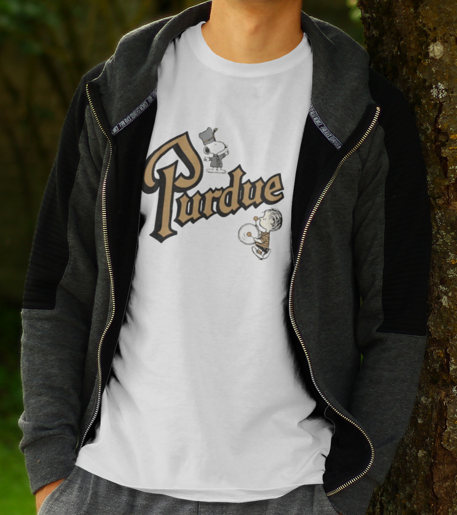 Purdue Boilermakers Snoopy And Charlie Brown Football T-Shirt
