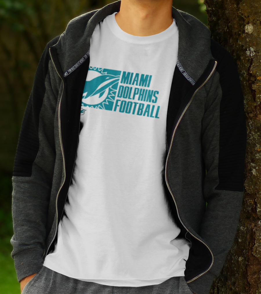 Miami Dolphins Football Fan Apparel Post Game Wear T-Shirt