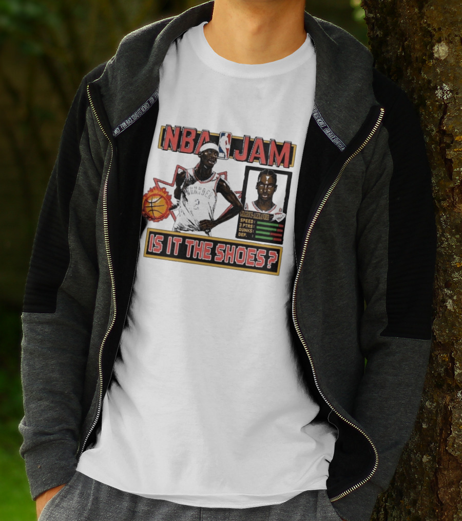 Shai Gilgeous Alexander Oklahoma City Thunder NBA Jam Is It The Shoes Homage Tri Blend T-Shirt