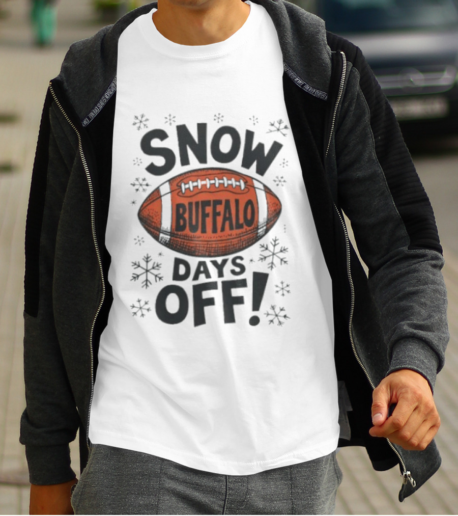 Snow Buffalo Days Off Buffalo Football Snowflake T-Shirt
