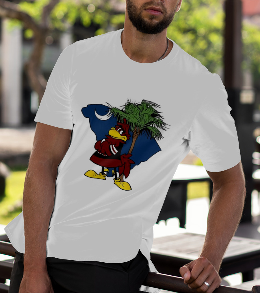 South Carolina Gamecocks Hey Gamecocks Mascot Palmetto Crescent T-Shirt